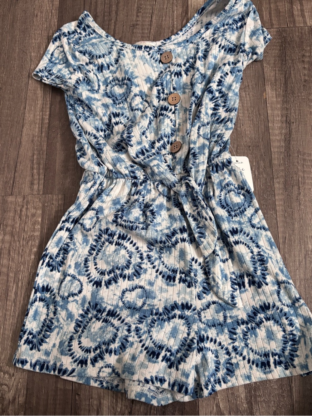 Blue and White Kids One Piece Bodysuit. 217